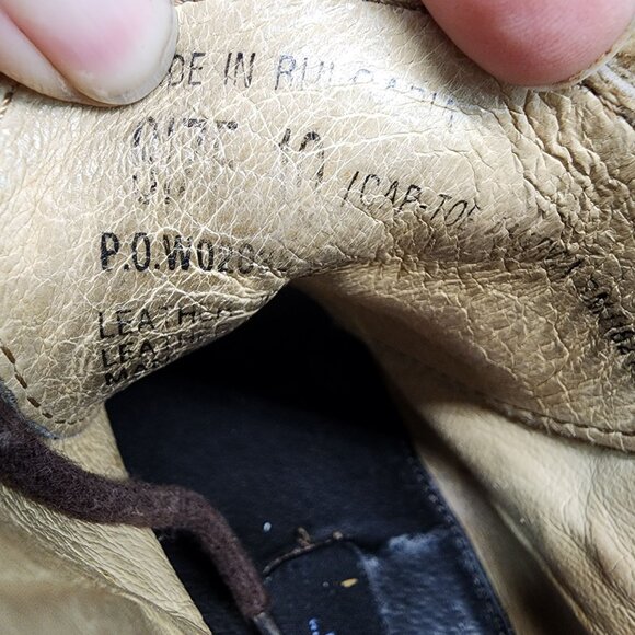 Kenneth Cole Reaction Shoes Mens Size 10 Tan Leather Cap Toe America Boot *Read* main image 10